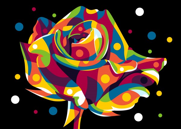 Rose Flower Pop Art by wpaprint