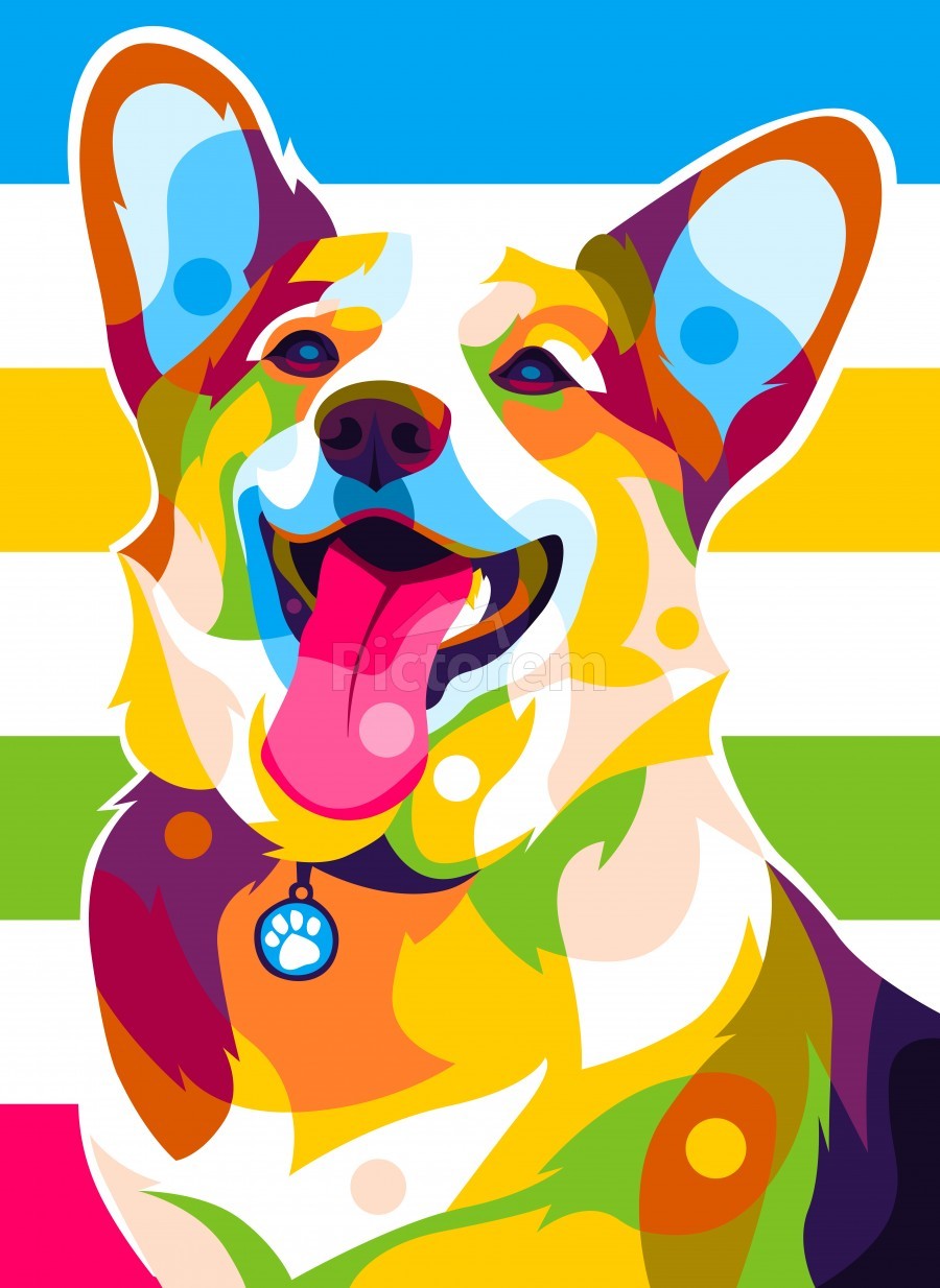 Animal Pop Art Dog Paintings Animal Puppy Pop Art Custom Pet