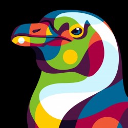 Penguin Pop Art Illustration