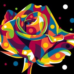 Rose Flower Pop Art