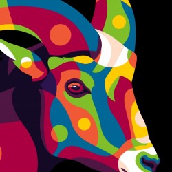 Wild Goat Pop Art Illustration
