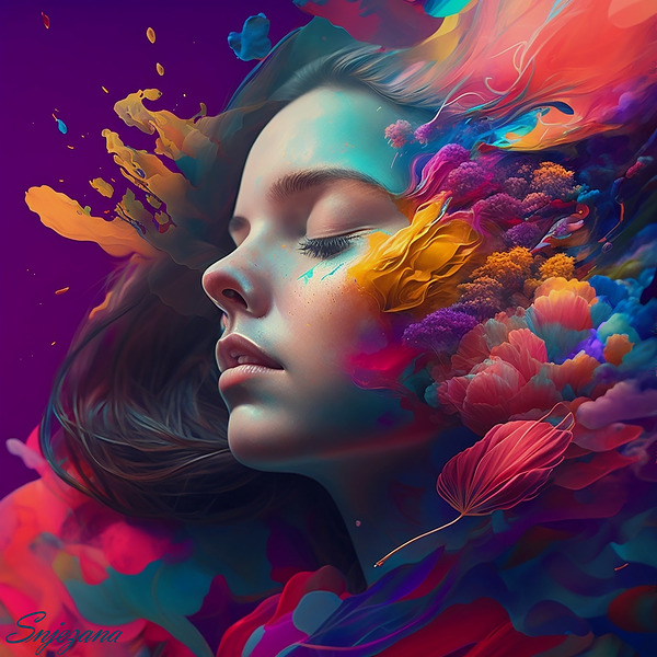 Dreaming in Color into the Art by Snjezana