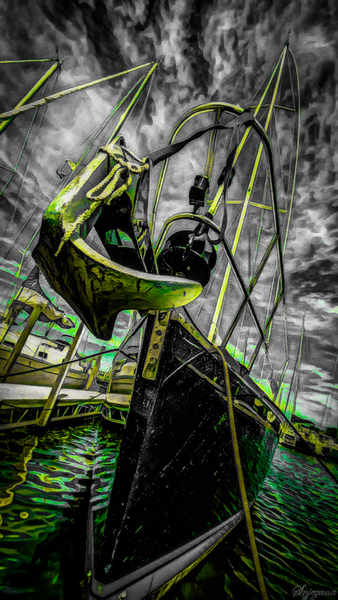 Sitting in the Morning Sun yellow-green by Snjezana