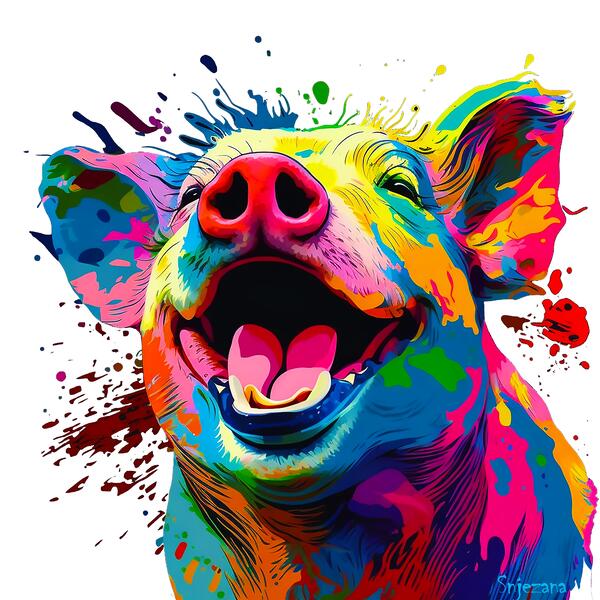 Happy as a Pig in Mudd by Snjezana