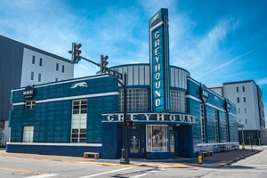 Retro Greyhound Bus Terminal - Indiana