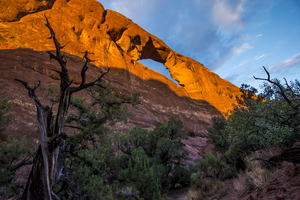Skyline Arch At Sunset - Arches National Park - Utah
