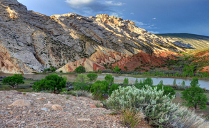 Spring Storm over Split Mountain Farm - Utah
