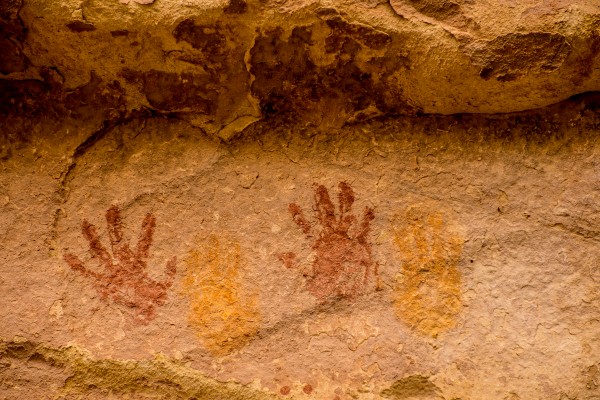 Anasazi Painted Handprints - Utah by Gary Whitton