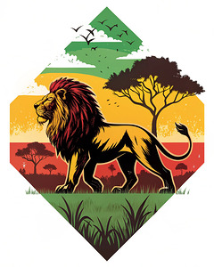 Majestic Lion in the Savannah - A Symbol of Strength and Freedom