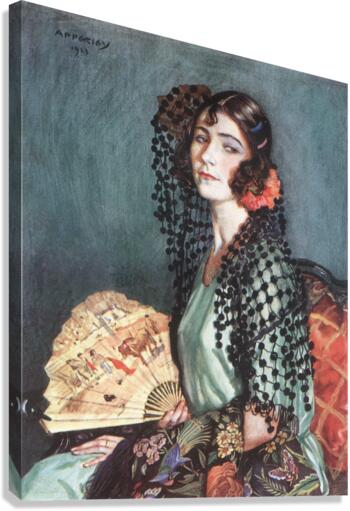 Enriqueta con toca de madronos Canvas Print