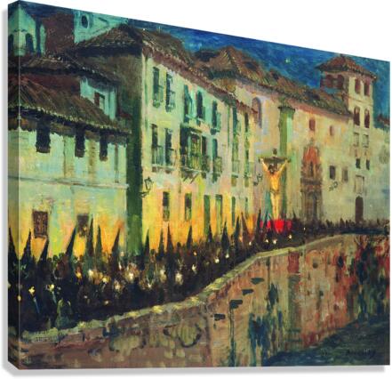 La procesion del silencio Granada Spain Canvas Print