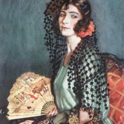 Enriqueta con toca de madronos