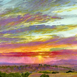 Sunset Moncloa Madrid Spain