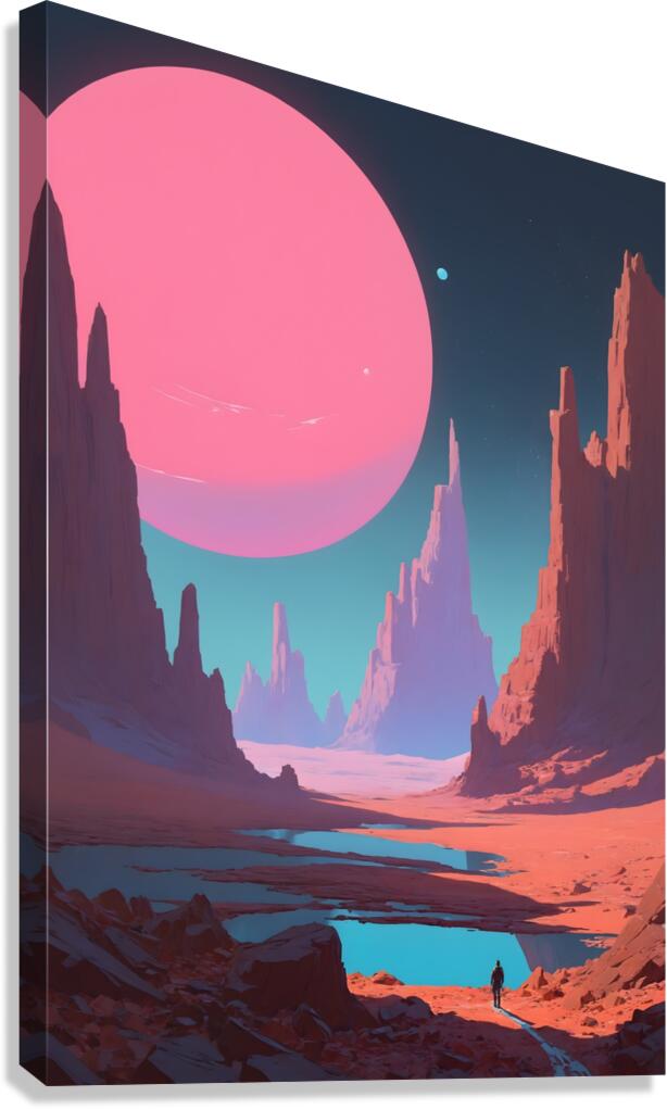 Kepler | Sci-fi landscape Canvas Print