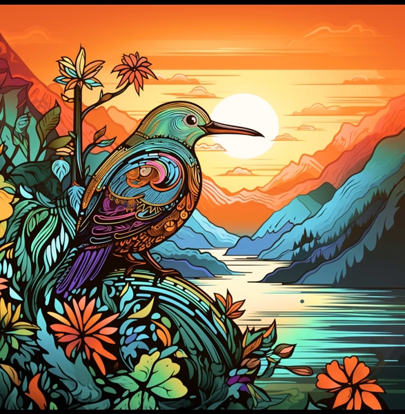 The Colorful Dream Bird Print