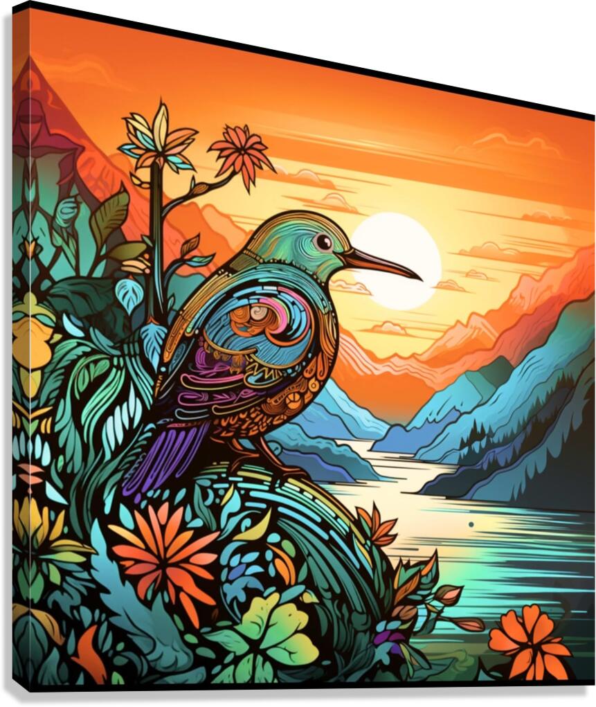 The Colorful Dream Bird Canvas Print