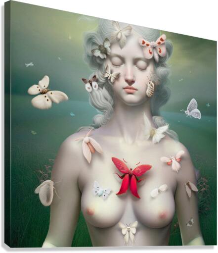 white tenderness Canvas Print