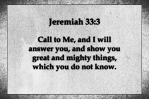 Jeremiah 33 3