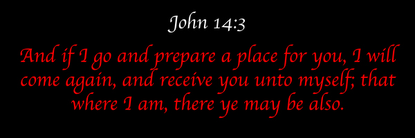 John 14:3 Panoramic Black Print