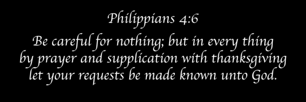 Philippians 4:6 Panoramic Black  Print
