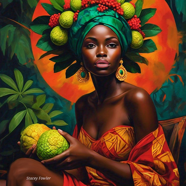 Nature Queen - Jamaican and African Heritage Print