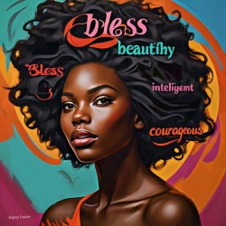African Beauty - Bless Beautiful Inspirational Artwork