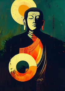 Buddha painting artistic impression