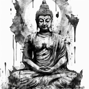 Buddha painting artistic impression
