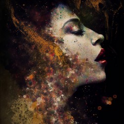 Sensual woman artistic art work painting