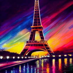 Paris artistic art work painting