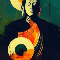 Buddha painting artistic impression
