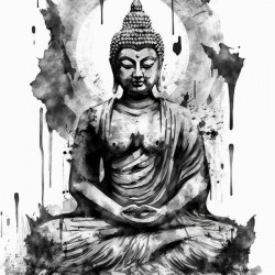 Buddha painting artistic impression