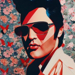 Elvis Presley king of rock and roll Artistic art work