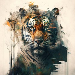 Tiger portrait artistic impression