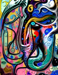 Abstract Elephant Art