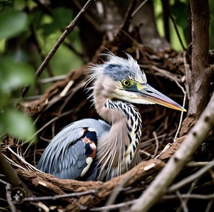 Baby Blue Heron In Nest 2024 09 13 10 04 57