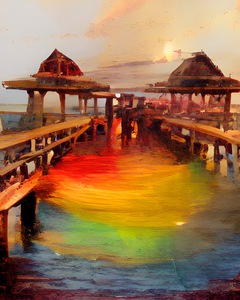 Naples Pier Rainbow Boardwalk 