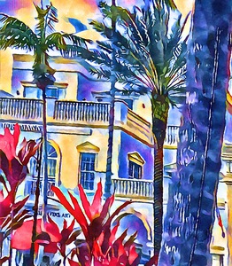 Naples Mansion Front Yard Art