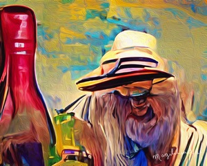 Older Neopolitan Wine Drinker