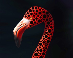 Black Spotted Flamingo 