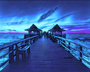 Naples Pier Purple Rain