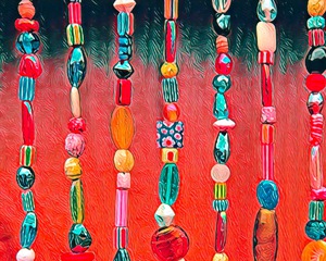 Hanging Beads Abstract