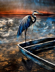 Heron On Boat