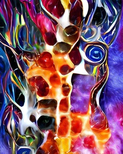 Chakra Cubism Giraffe