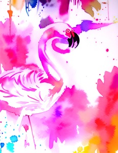 Flamingo Pink Splash 