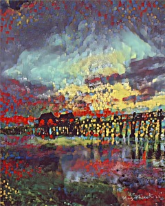 Naples Pier Klee Style Photography Art