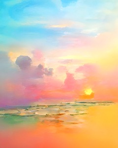 Naples Beach Pastel Sunset