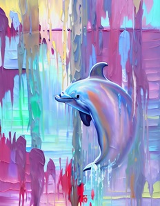 Pink Purple Dolphin 