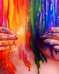 Chakra Colored Hairdo