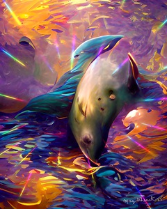 Dolphin Glory Abstract